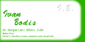 ivan bodis business card